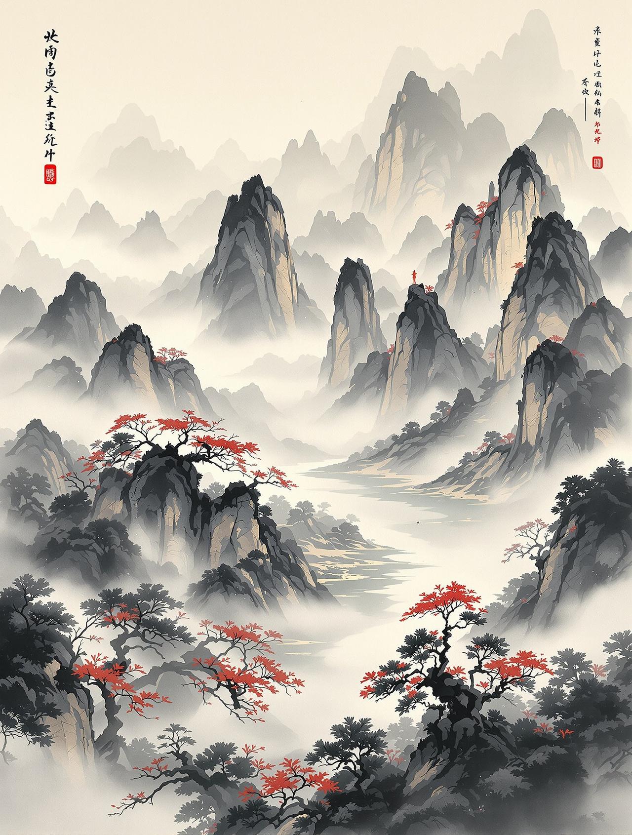 水墨丹青海报 - 黑丝影院高清纪录片
